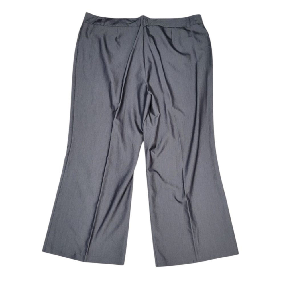 Ashley Stewart Grey Wide Leg Dress Pants Women's Size 24 Flawed Workwear Office - Picture 2 of 16